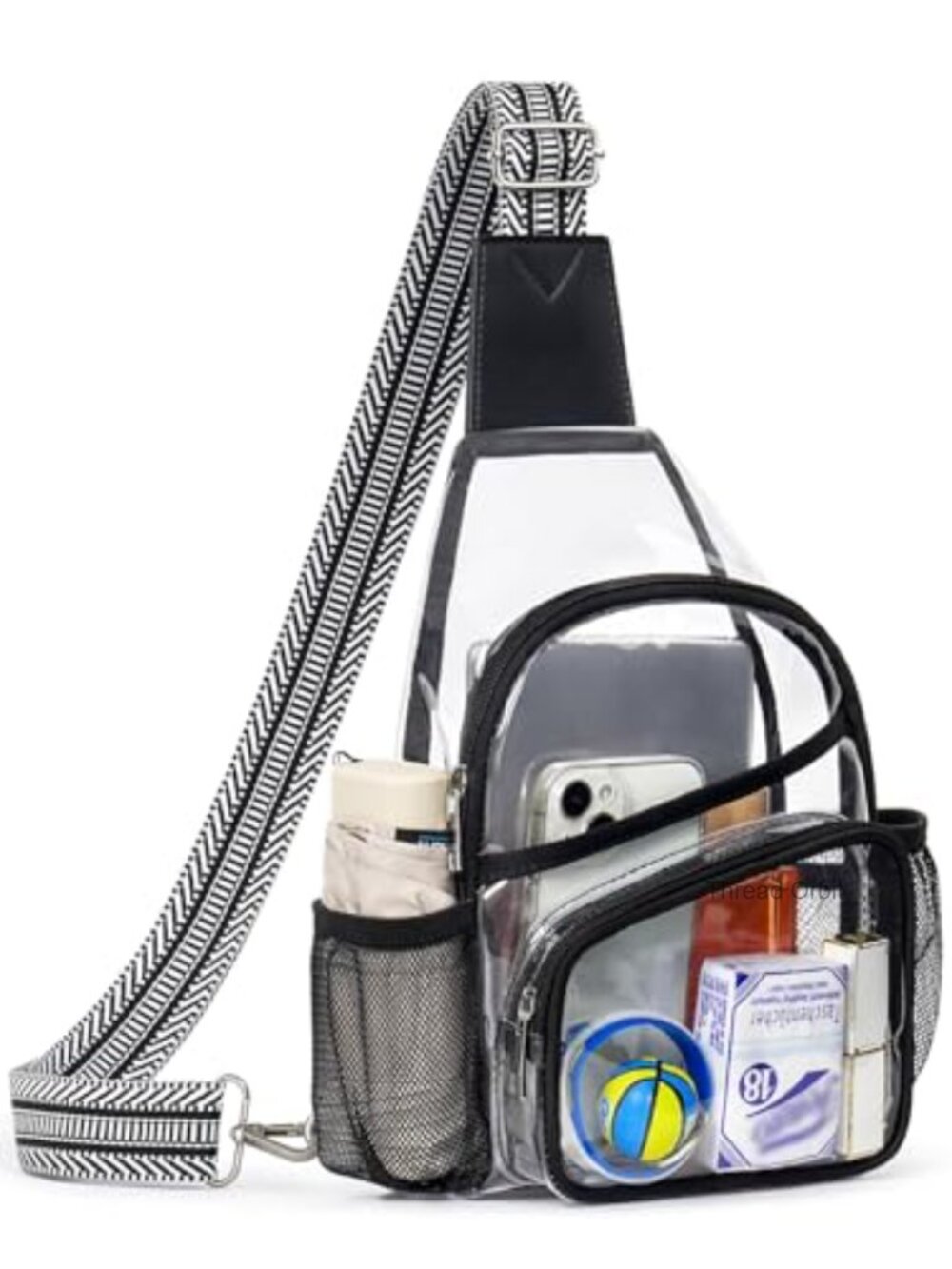 Clear Crossbody Bag Sling Backpack PVC Stadium Approved